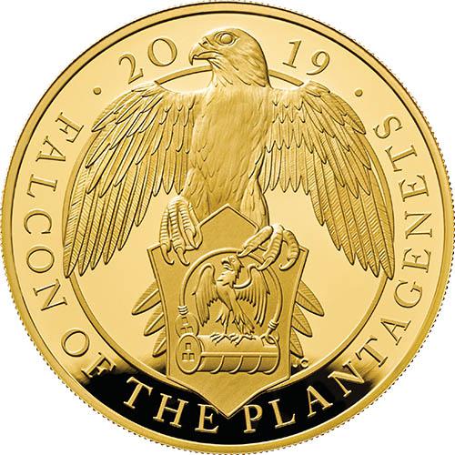The Falcon of the Plantagenets 2019 UK Five-Ounce Gold Proof Coin