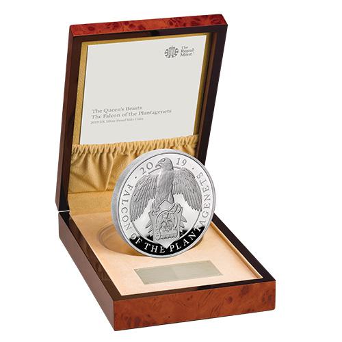 The Falcon of the Plantagenets 2019 UK Silver Proof Kilo Coin 