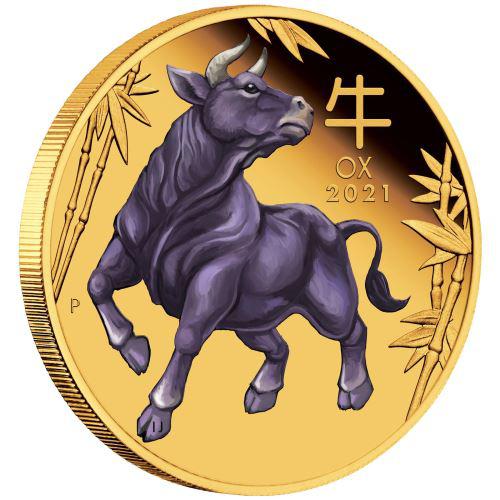 Year of the OX Australian Lunar series  1 Oz gold proof color