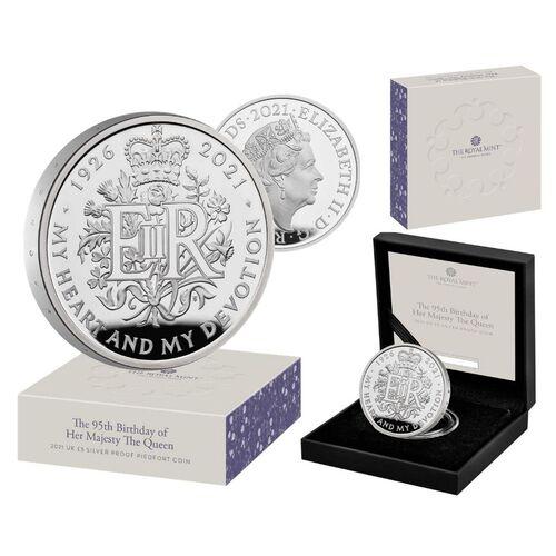 Queen Ellizabeth 95th Birthday coin Piedfort silver proof 56,56gr Ag proof