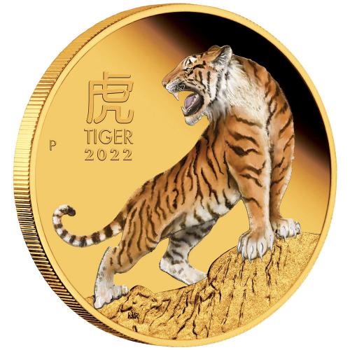 Year of the Tiger  Australian Lunar series III 1 Oz gold proof color