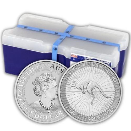 Box støíbrných uncových mincí Kangaroo (250 ks)