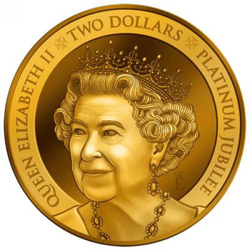 Platinum Jubilee Of Elizabeth II - New Zealand 1/4 oz Au Proof