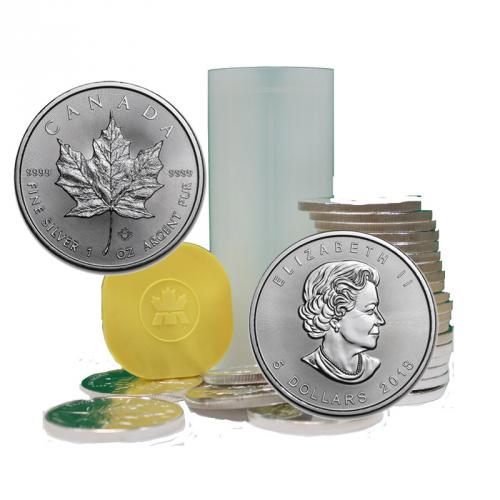 Tuba støíbrných uncových mincí Maple Leaf 25 ks