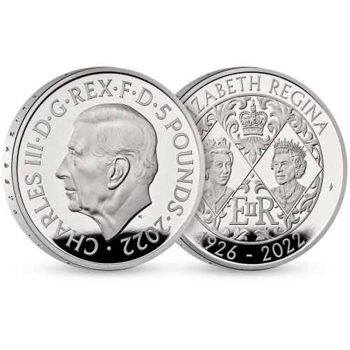Její Velièenstvo královná Alžbìta II 2022 britská støíbrná mince  28,28gr