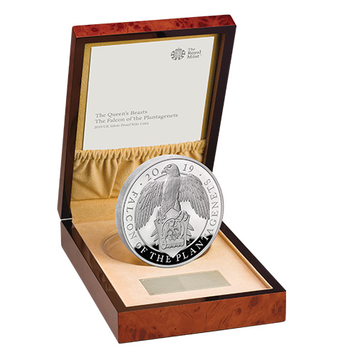 The Falcon of the Plantagenets 2019 UK Silver Proof Kilo Coin  - zvìtšit obrázek