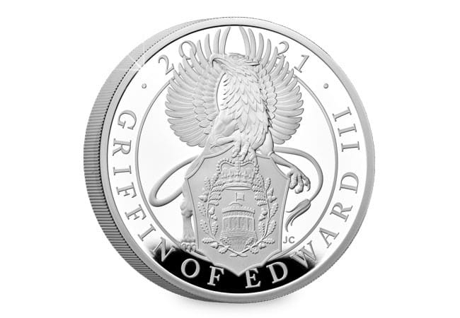 The Queens Beast - The Griffin of Edward III 1 Oz proof coin  silver - zvìtšit obrázek