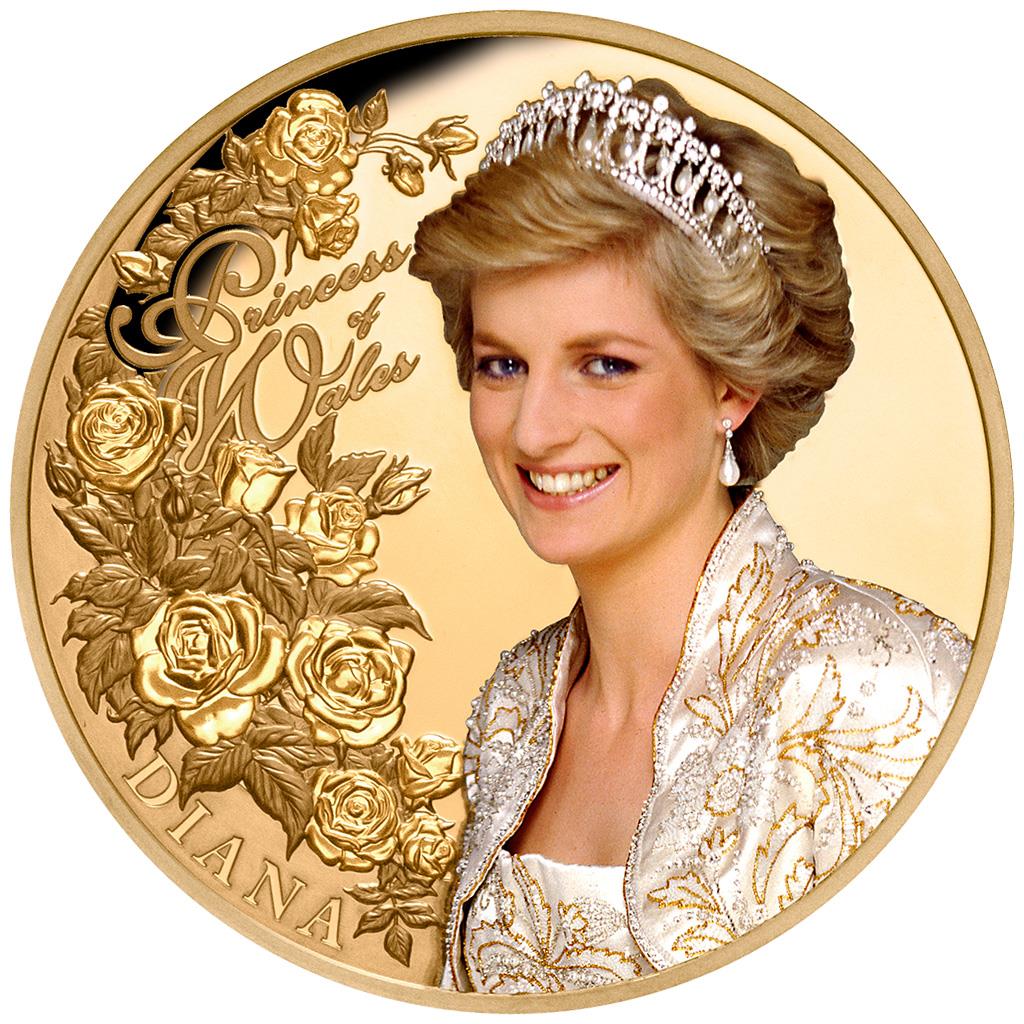 DIANA Princess Of Wales 1 Oz zlatá mince 2021 - zvìtšit obrázek