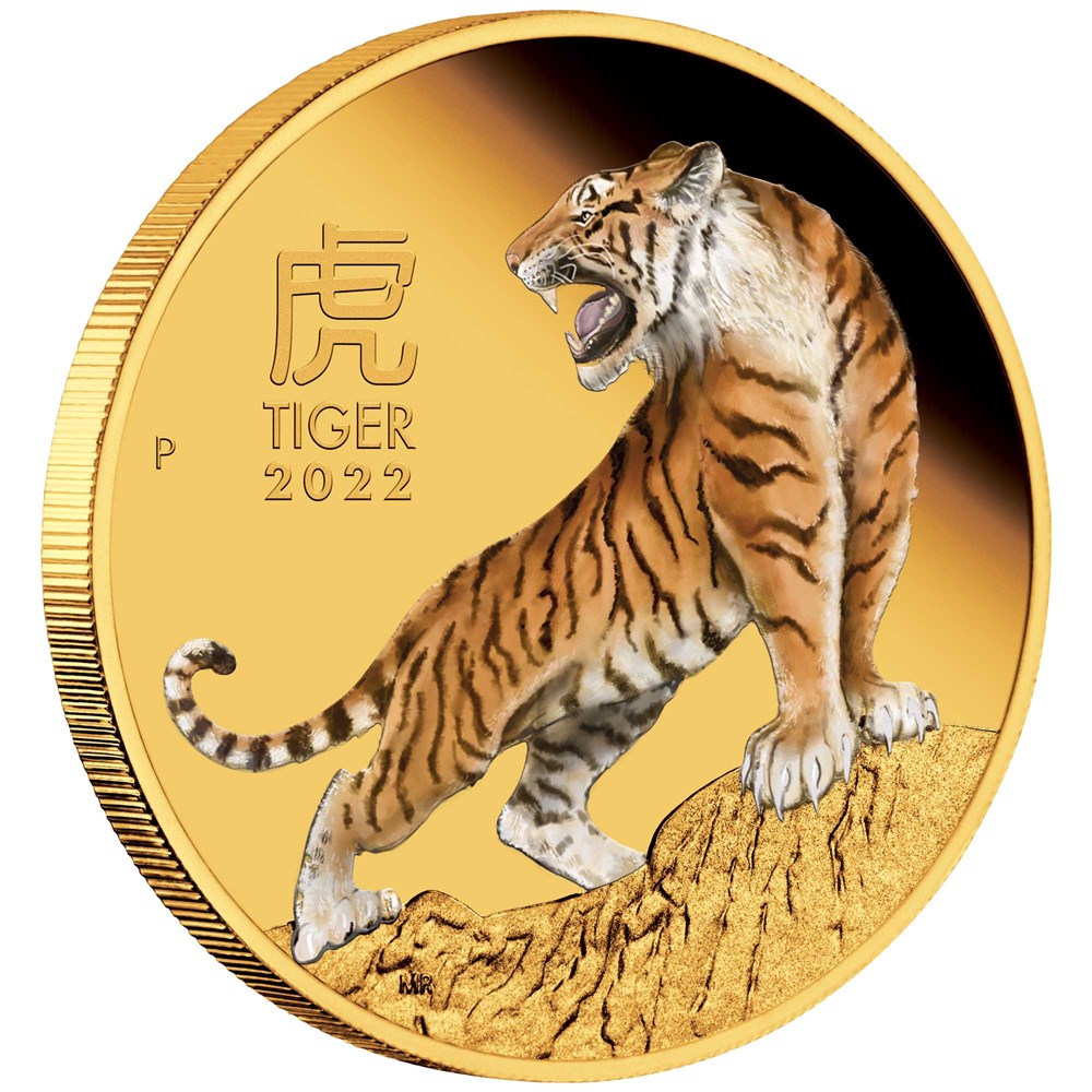 Year of the Tiger  Australian Lunar series III 1 Oz gold proof color - zvìtšit obrázek