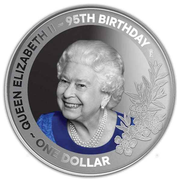 The 95th Birthday of Elizabeth II. 1 OZ Ag Proof - zvìtšit obrázek
