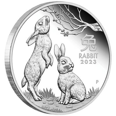 Year of the Rabbit 2023 Australian Lunar series III. 1 Oz Ag Proof - zvìtšit obrázek