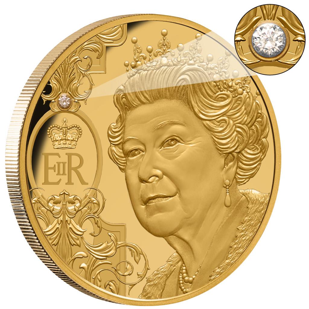 Její Velièenstvo královná Alžbìta II 2022 britská zlatá mince  1 OZ - zvìtšit obrázek